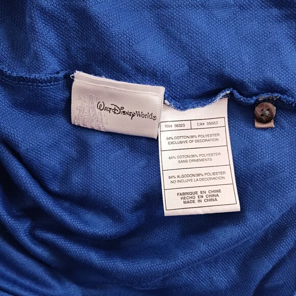 Tiger Woods Disney Golf Shirt Mens Blue Short Sleeve Nike Fit Dry Collection Lg - Picture 8 of 10